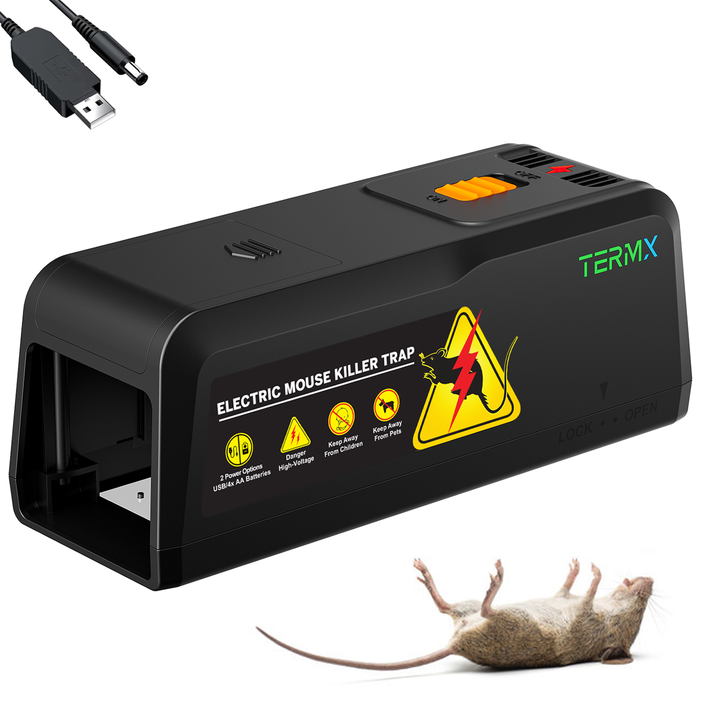 1 Pack Electric Mouse Trap Zapper with Powerful Voltage