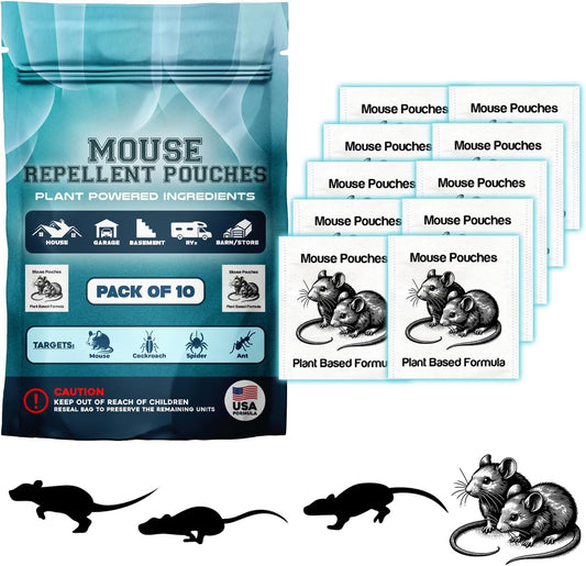 10Pack Natural Mouse Repellent Pouches for Indoor