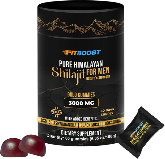 Sundried Himalayan Natural Shilajit Gummies for Men or Women