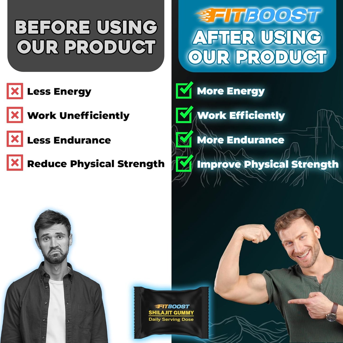 Sundried Himalayan Natural Shilajit Gummies for Men or Women 60 Days Supply